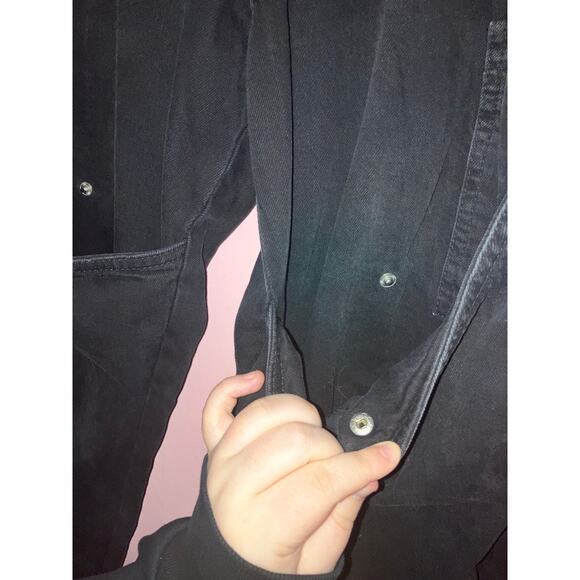 Forever 21 Black Cargo Joggers Elastic Cuffs Snap Pocket Size Small - Picture 2 of 7